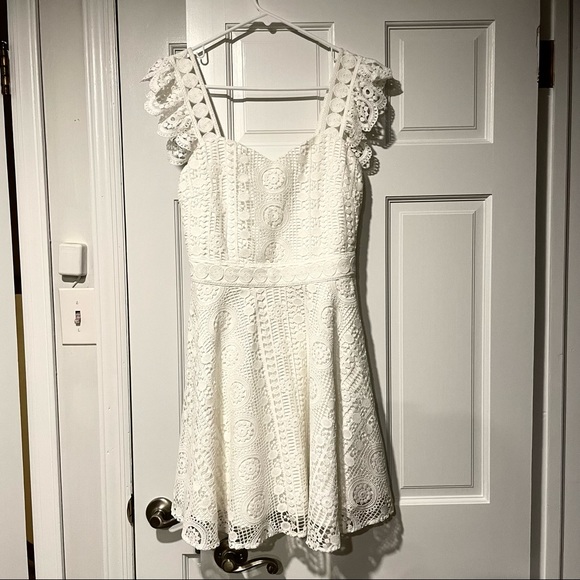 NWT Jaus White Lacey Dress - Picture 2 of 6